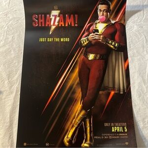 Shazam 2019 ORIGINAL Movie Poster DC Comics Zachery Levi 2019 New Line 11.5 x 17